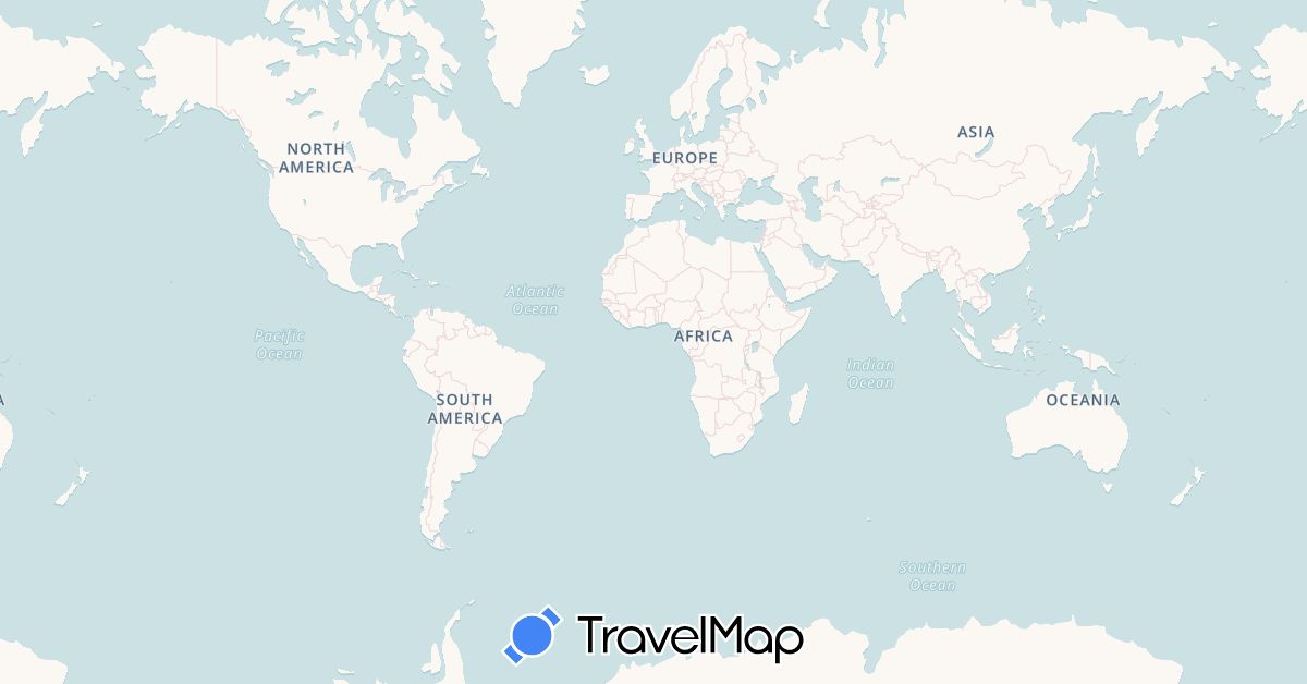 TravelMap itinerary: driving, bus, plane, train, boat in United Arab Emirates, Belgium, Switzerland, Côte d'Ivoire, Egypt, France, United Kingdom, Greece, Montenegro, Panama, Pitcairn Islands, Singapore, United States (Africa, Asia, Europe, North America, Oceania)